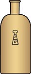 Bottle, Single Neck, Standard Taper Outer Joint, Amber